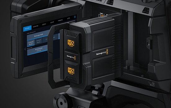 Image of the Blackmagic Media Modules for the Blackmagic URSA Cine Immersive 100G 180º immersive cinematography camera
